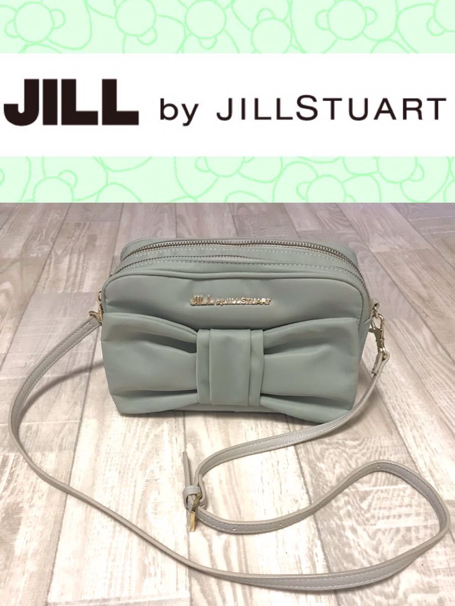 送料無料♪jill by JILLSTUART(ジルバイジルスチュアート)リボンポシェットショルダーバッグ/ミント/人気完売品/美品ですが一ヶ所だけ難有