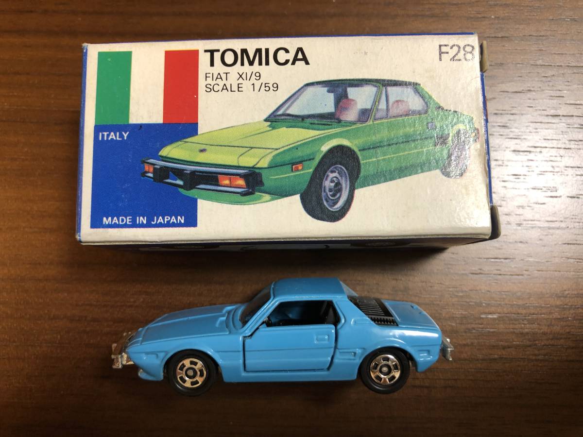 ★ 青箱 トミカ F28 フィアット XI/9 FIAT X1/9 　MADE IN JAPAN