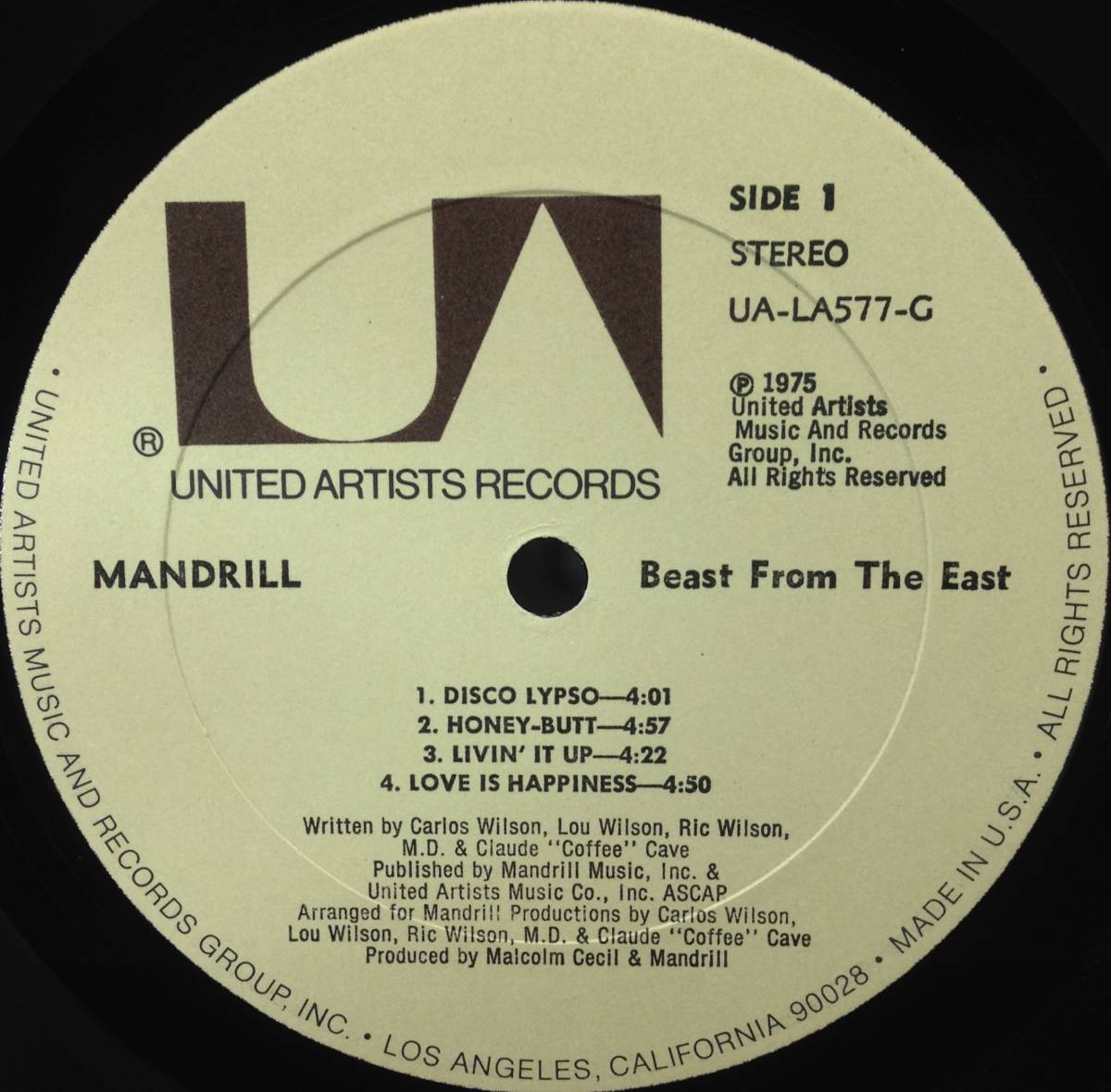 [LP] '75米Orig / Mandrill / Beast From The East / ジャケット良好 / KENDUN刻印 / United Artists / UA-LA577-G / Soul / Funk / Latin_画像4