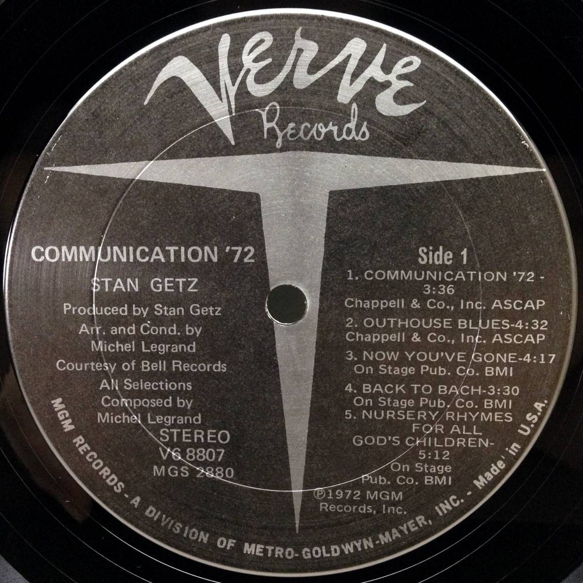 [LP] '72米Orig / Stan Getz / Communications '72 / Verve Records / V6-8807 / Jazz_画像4