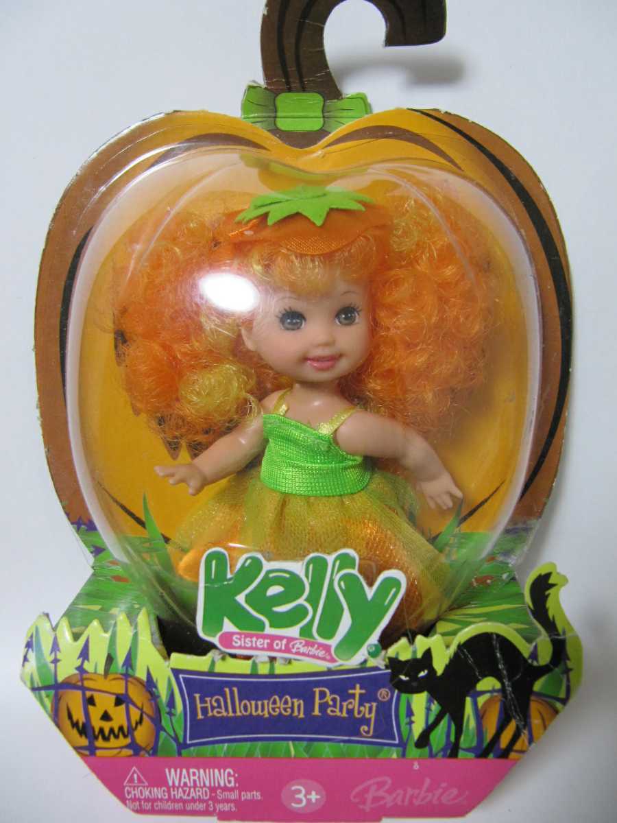 MATTEL 2006 Barbie Kelly バービー 妹 ケリー Helloween Party ハロウィン パンプキンコスチューム カボチャ バービー人形 マテル ドールの画像1