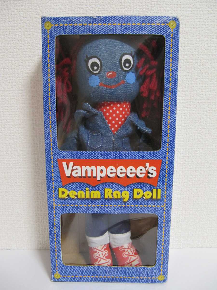 90's Vampeeee's Denim Rag Doll 赤毛 デニム ラグドール 人形 未開封 企業物 ビンテージ デニムドール 希少 90年代_画像1