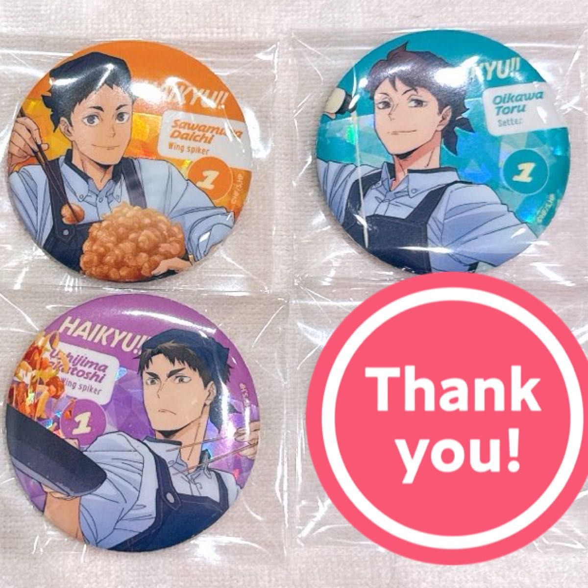 ハイキュー　缶バッチ　ストラップ　ポストカード　カード まとめ売り バラ売り可 ハイキュー 夏祭り POP UP SQUARE 缶バッジ ポストカード｜Yahoo