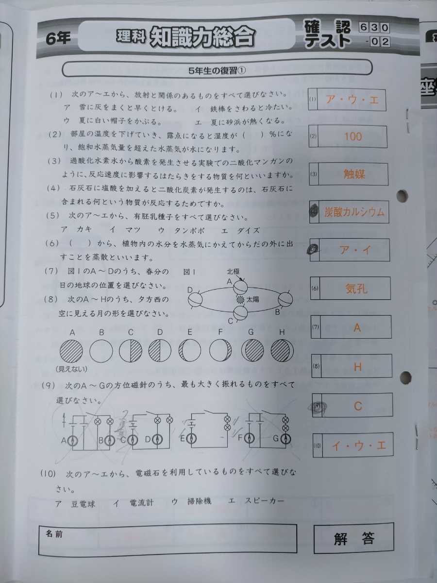 デイリー サピックス＊６年 小６＊理科／全３８回２０２１年 - 本