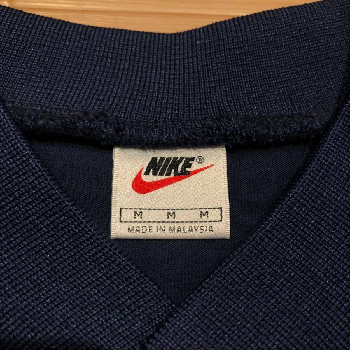 【M】レア デッドストック 90'S ヴィンテージ ナイキ NIKE ロゴTシャツ Logo Tee 半袖Tシャツ S/S Tee Mock Neck モックネック M4545 PD_画像4