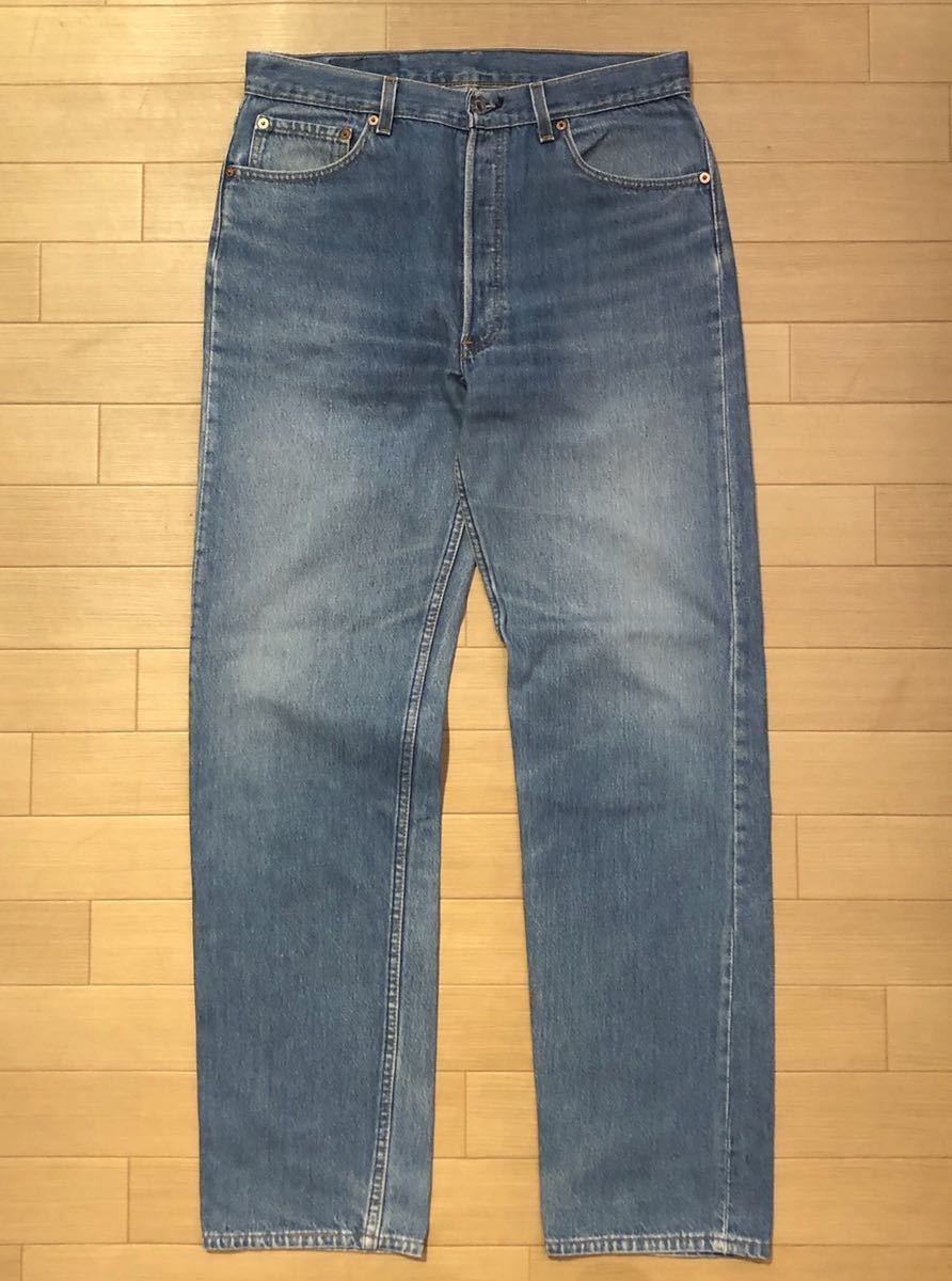 【W34 L32】ヒゲ 90s Vintage Old Levi's 501 Denim Pants Regular USA製 ヴィンテージ オールド リーバイス デニムパンツ レギュラー 9580_画像2