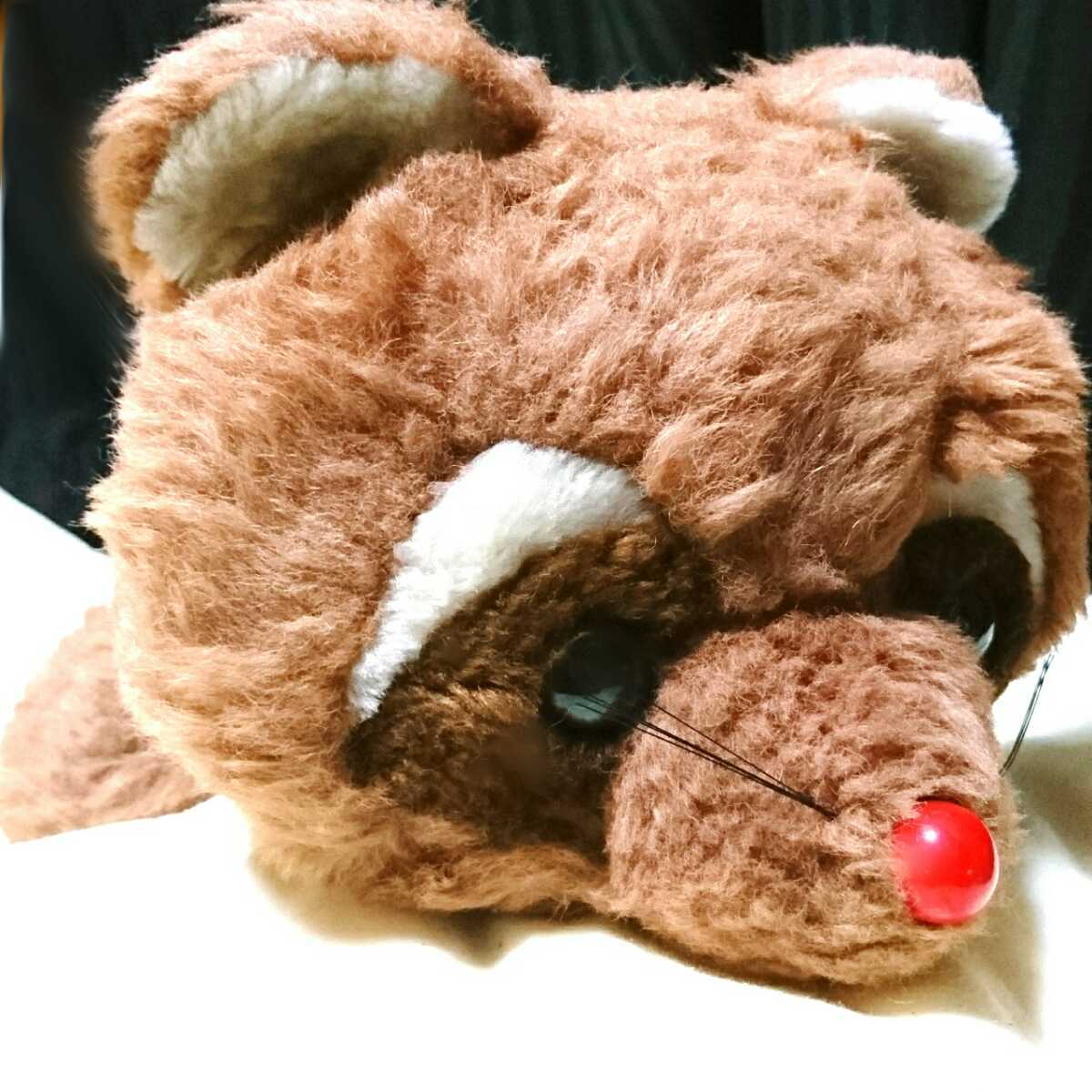 特大 67cm 当時物 昭和レトロ たぬき あらいぐま ぬいぐるみ 人形