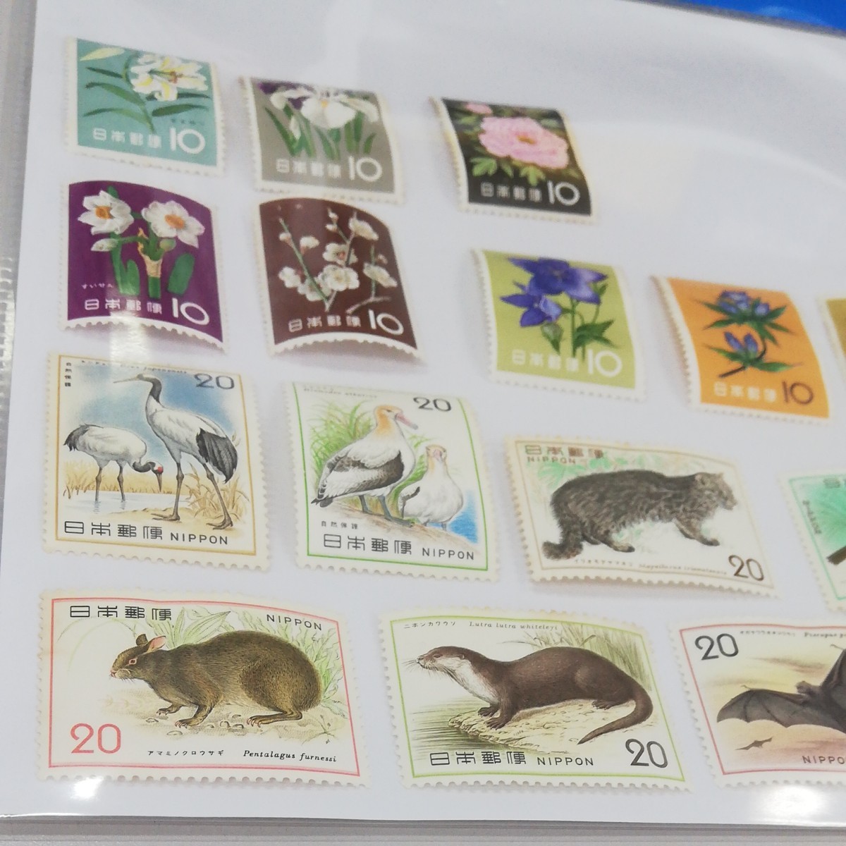昔話切手シート&花鳥、動物、37種類切手シート　1