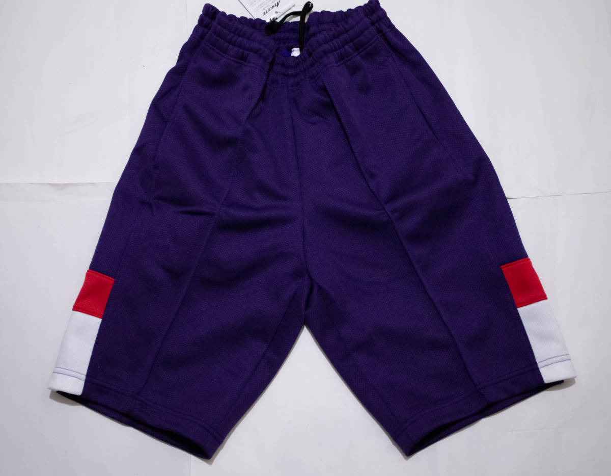 体操服★ミズノ ハーフパンツ パープル×赤白 S 未使用品即決! ジャージ短パン