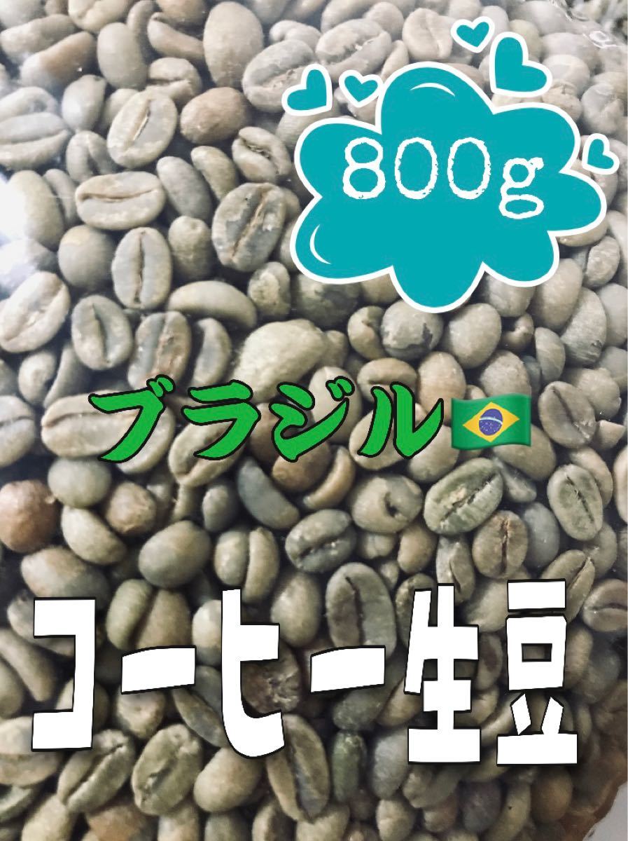 コーヒー　生豆　ブラジル　サントス　珈琲　自家焙煎　800g  コーヒー豆