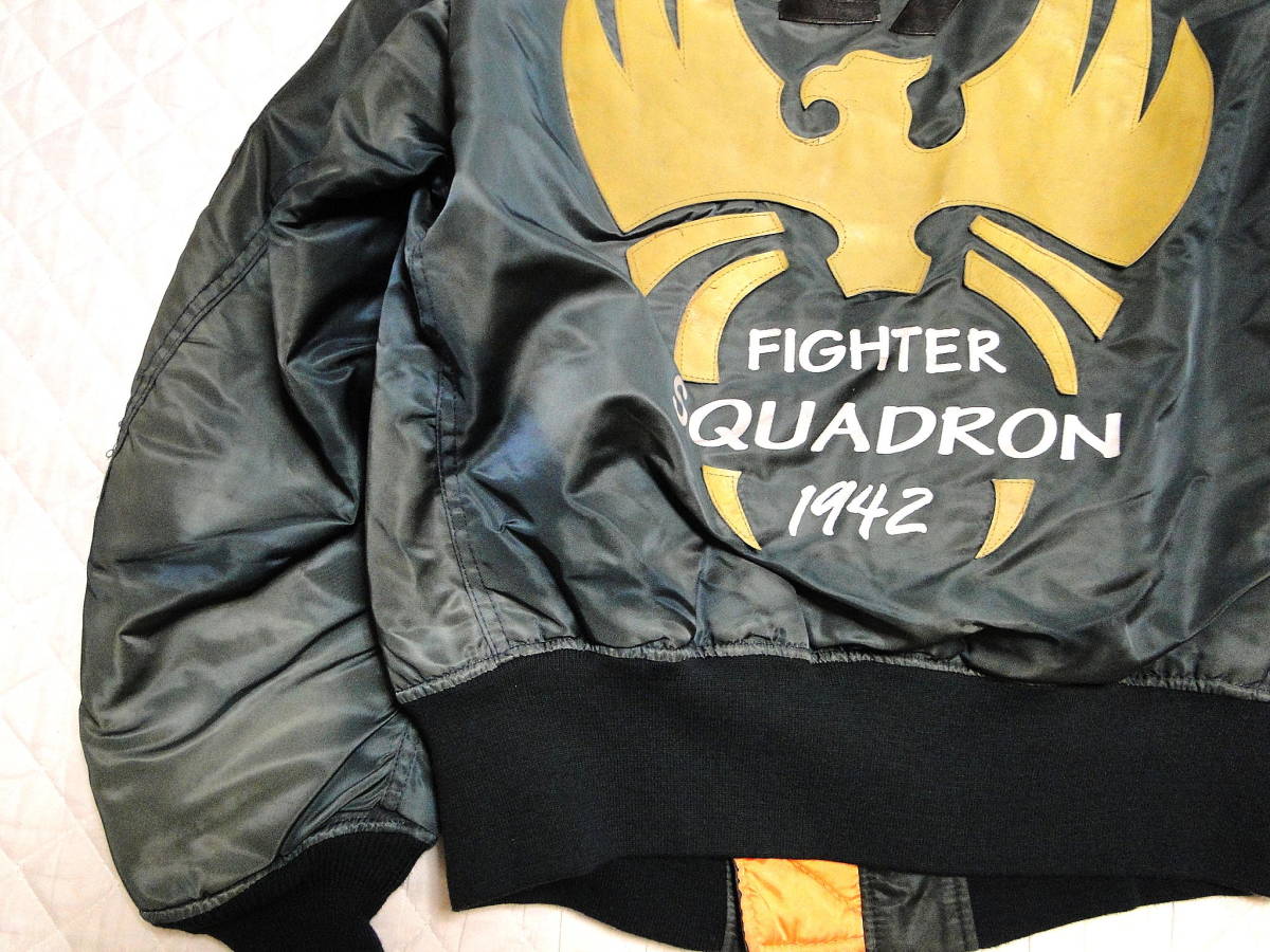 90's AVIREX MA-1 アビレックス フライトジャケット Made in FIGHTER SQUADRON  Deadstock・送料込