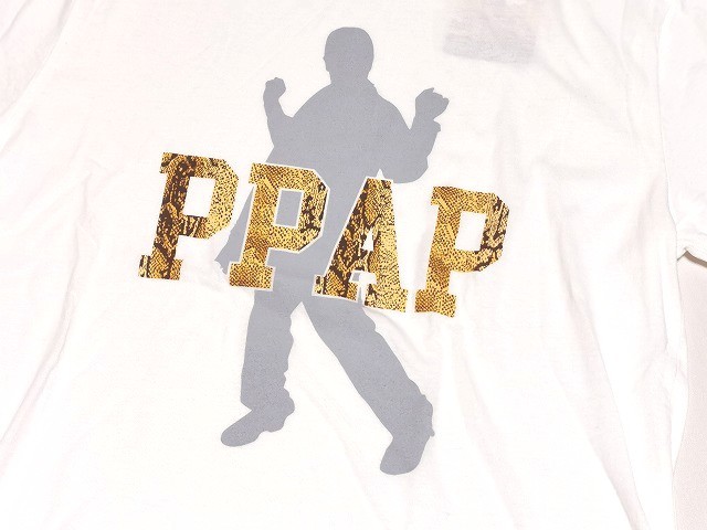 【新品 アウトレット品】PPAP ピコ太郎 Tシャツ 半袖【L】白/ホワイト◆古坂大魔王 男性用 メンズ ユニセックス 男女_画像2