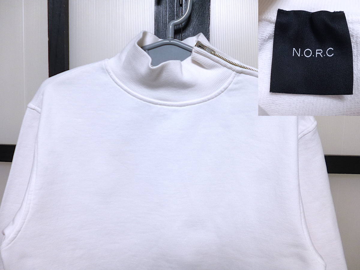 no-k left shoulder zipper attaching mok neck sweat / N.O.R.C. NORC high‐necked sweat pants 