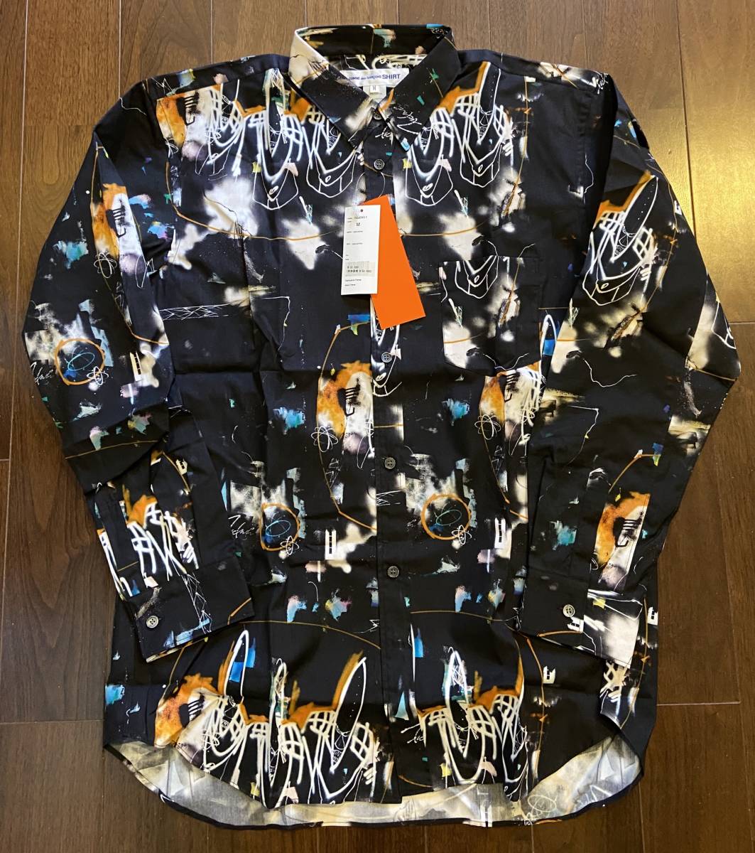 新品 Mサイズ COMME des GARCONS SHIRT コムデギャルソン シャツ FUTURA PRINT SHIRT 品番 W28043-1 フューチュラ 定価61600_画像1