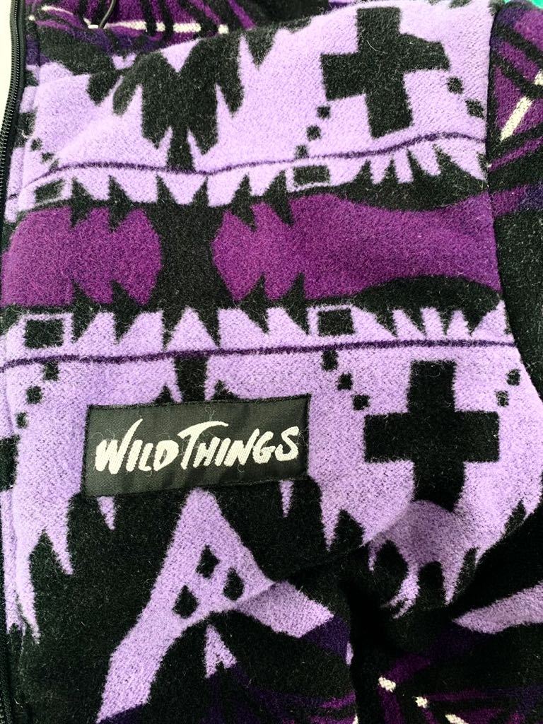 美品 ワイルドシングス ネイティブ柄 リバーシブル ダウンジャケット XS WILDTHINGS プリマロフト 極暖DOWNJACKET アウトドア キャンプ_画像2