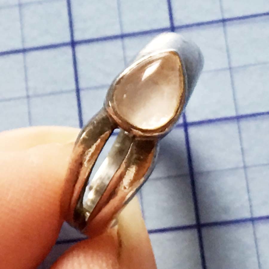 美品　天然石　925シルバー銀製リング指輪　サイズ約#7.5　刻印なし　No.4733_画像3