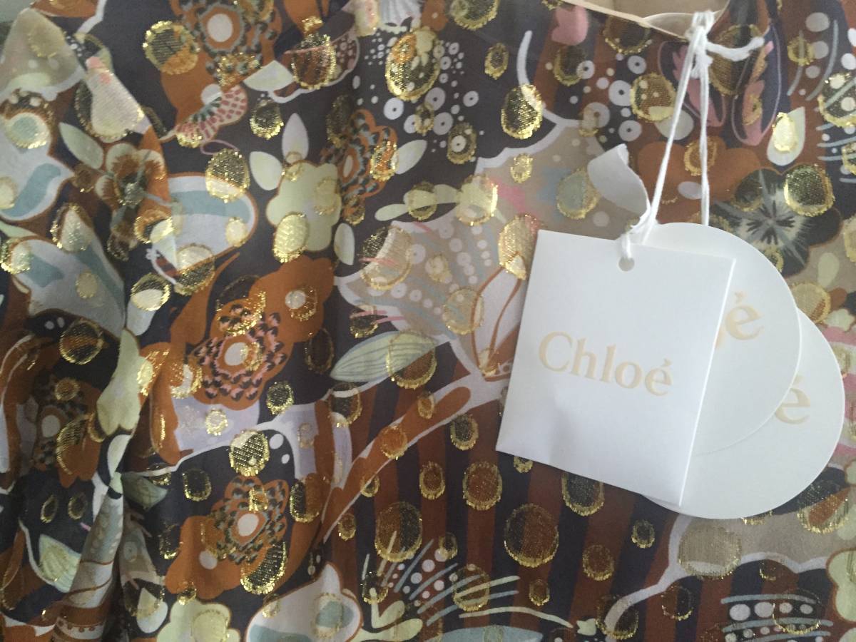 クロエ chloe コレクションライン 定価16万 本物 素敵 レア 花柄