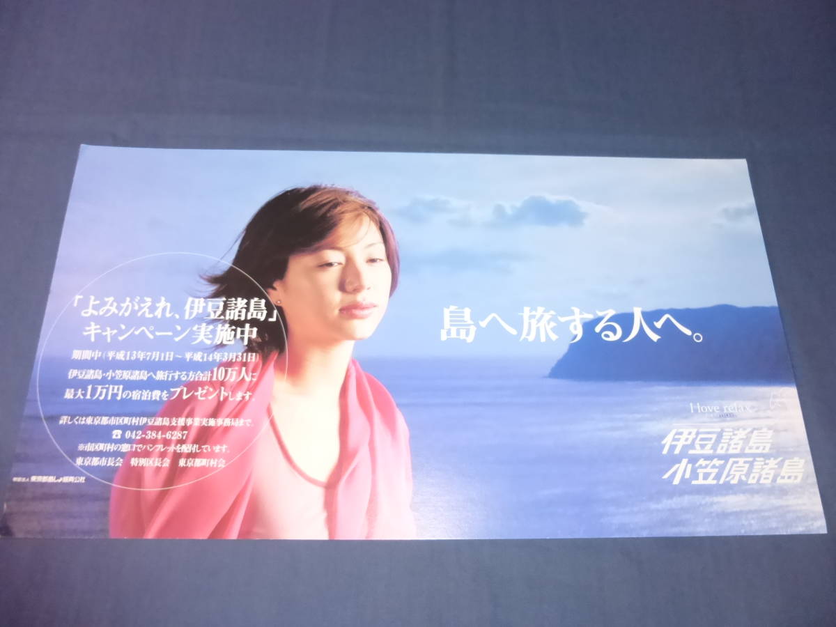 ◆80/(335)井川遥　宣伝ボード・厚紙タイプ　伊豆諸島・小笠原諸島_画像1