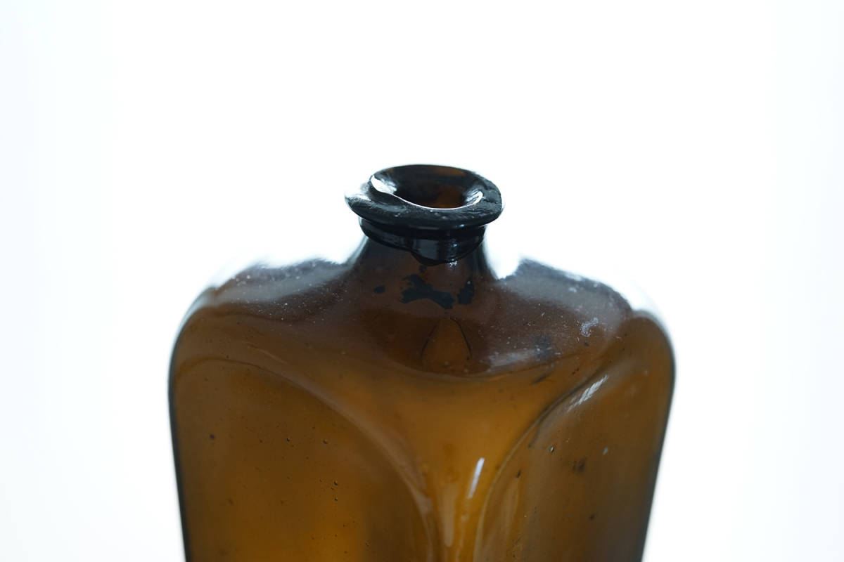 古い大きなジンボトル ケルデル瓶 / オランダ・18-19世紀 / アンティーク 古道具 硝子 ガラス