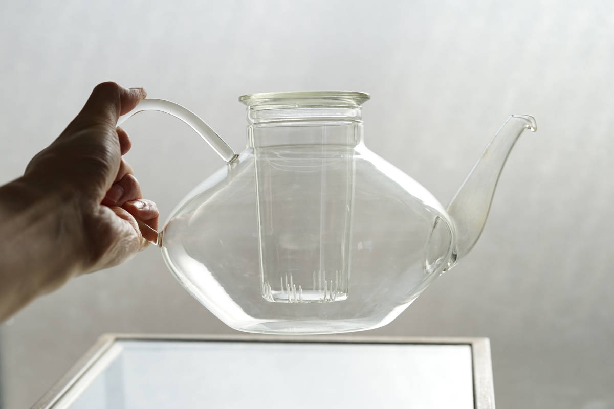 「JENA GLAS」 Tea Pot 1.5L / 20th.C・Germany/ アンティーク 古道具 ティーポット ヴィンテージ ガラス 硝子 バウハウス デザイン