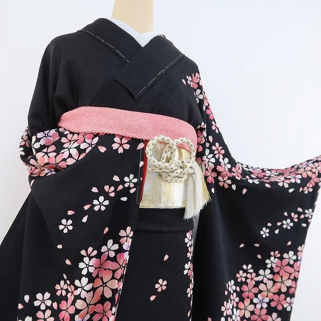 ゆめsaku2 新品 金駒刺繍 桜 仕付け糸付“無限の美しさに勢いある乱舞