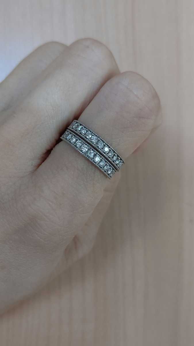 激安!Pt950☆*゜9号サイズ SIクラス 0.5ct ダイヤモンドフル