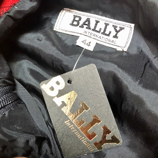 deadstock 70's BALLY バリー イタリア製 チェック ウール プリーツロングスカート 44 ヴィンテージ オールド レトロ ●71_画像3