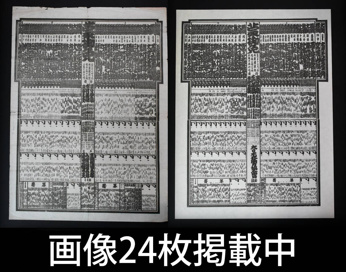 大相撲 番付表 大正15年1月場所 昭和２年1月場所 ２枚 版画 当時物 両国国技館 骨董 画像24枚掲載中_画像1