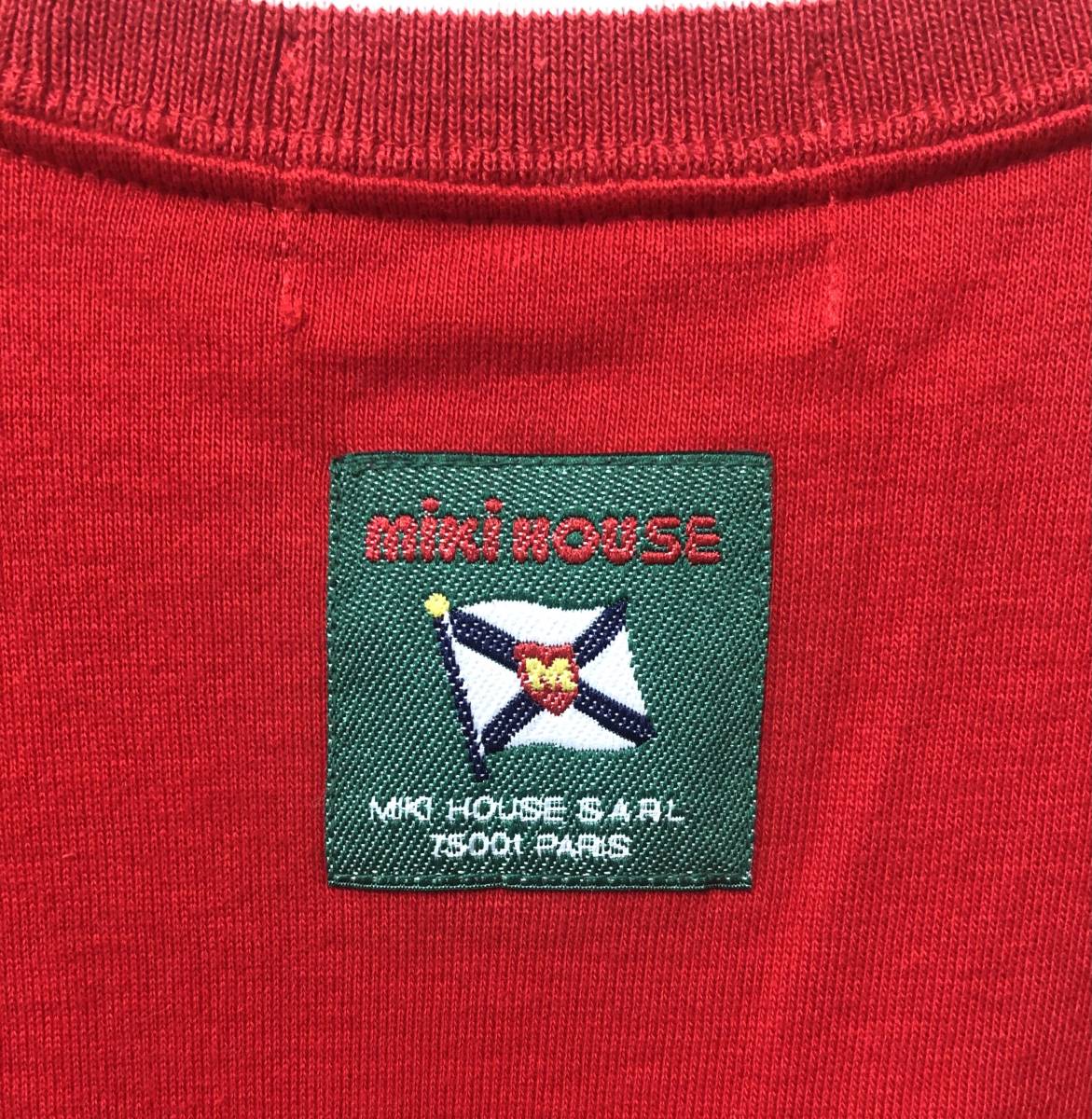 未使用品 miki HOUSE MEN'S ミキハウス メンズ ビックロゴ Tシャツ サイズL_画像4