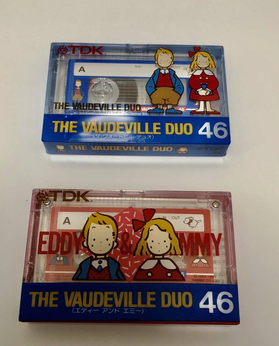 未開封品 TDK カセットテープ 46分 サンリオ ザ ボードビルデュオ エディ＆エミィ 2個セット