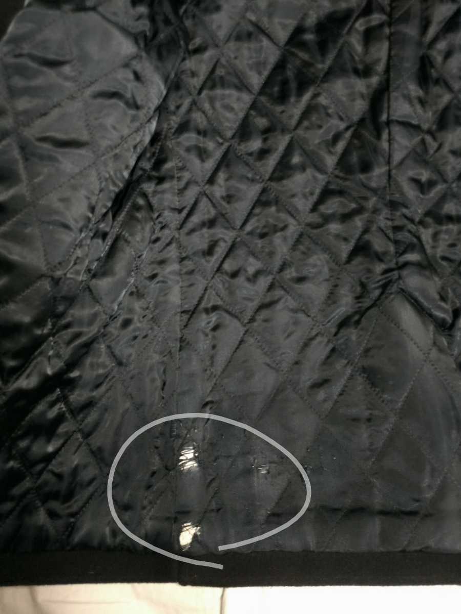 LITHIUM HOMME リチウム オム ヘビー メルトン シンサレート 中綿 ピーコート Pコート 裏地付 サイズ2 S~M位 黒　 日本製_画像7