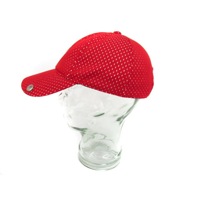 35【中古】*PUMA プーマ キャップ ロゴ 赤 レッド L レディース 帽子 キャップ 各種スポーツ 送料無料_横から