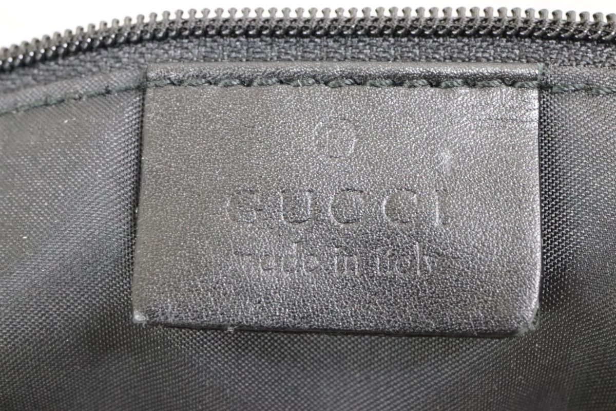 美品 GUCCI グッチ バンブー ショルダーバッグ ブラック レザー 黒 000 0531 200047 レディース保護袋 カード ☆2855-3_画像8