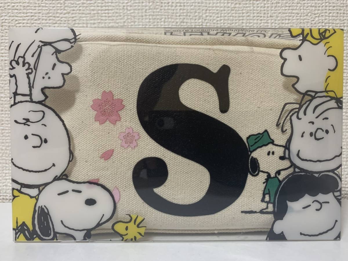  rare unopened goods SNOOPY Snoopy initial pouch clear case attaching goods make-up pouch cosme pouch present Charlie Brown 