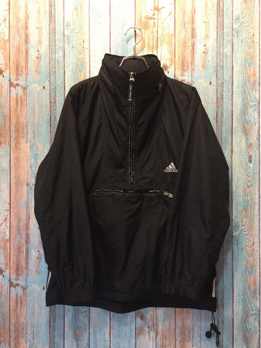 USED adidas アディダス ハーフジップ ナイロンジャケット 90s