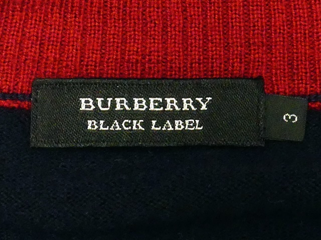 即決☆BURBERRY BLACK LABEL☆メンズL 廃版 ニット バーバリーブラック