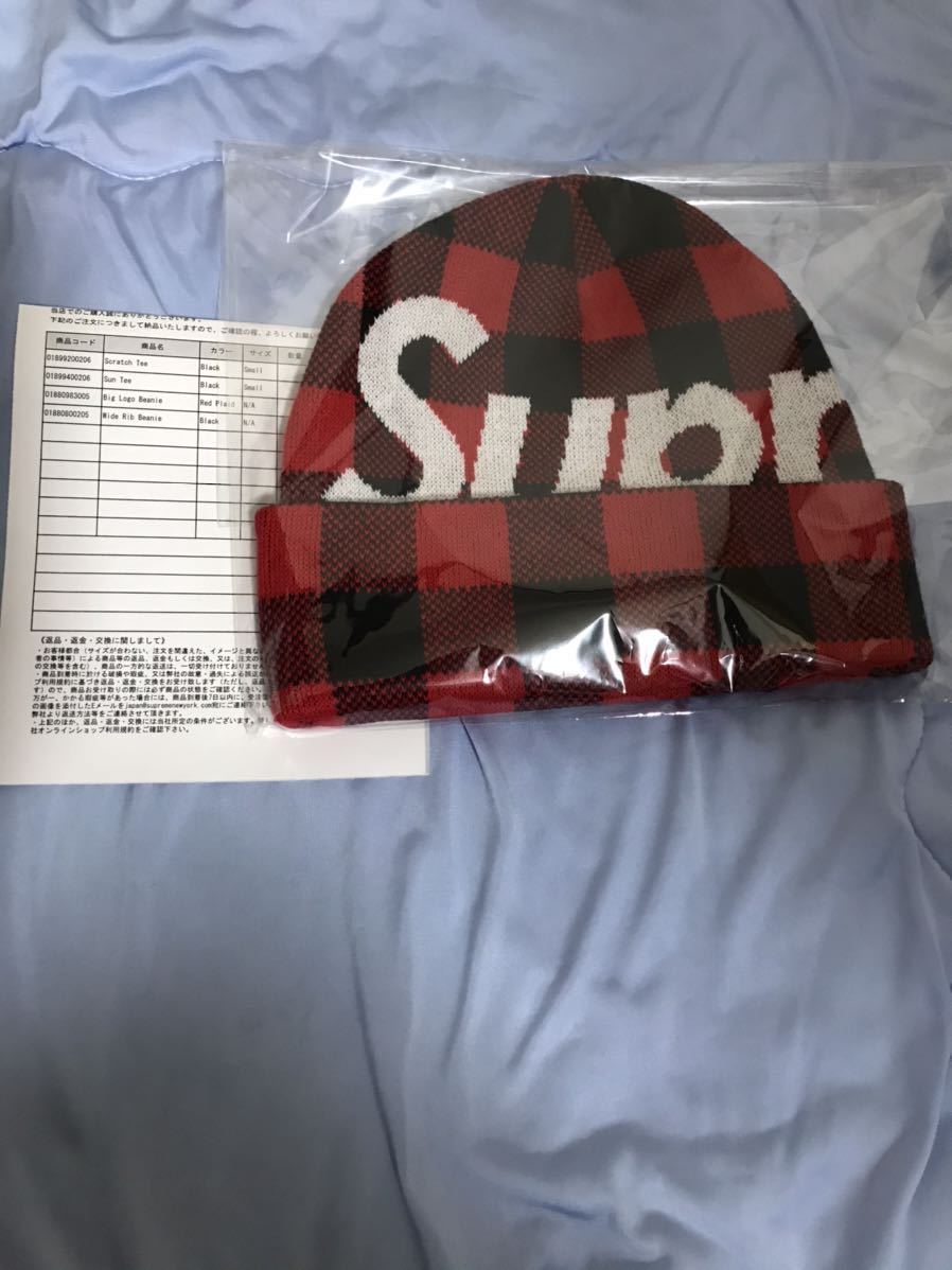 【新品未使用】 20AW 21 新品 新作 SUPREME シュプリーム BIG LOGO BEANIE ピーニー 帽子 ぼうし CAP キャップ 赤 レッド 即決早い者勝ち_画像4