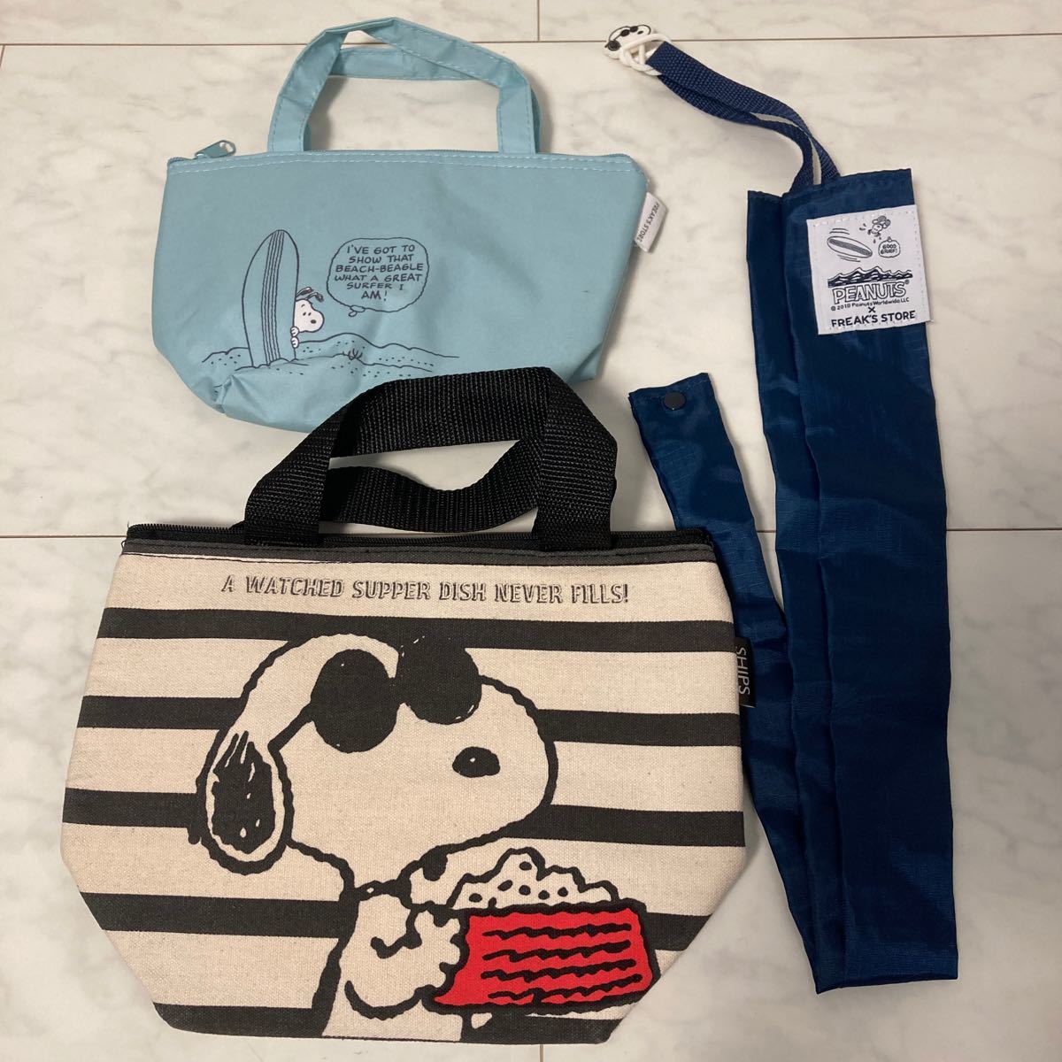 Paypayフリマ 雑誌付録 Snoopy スヌーピー 保冷バッグ2種 傘入れ Paypayフリマ 雑誌付録 Snoopy スヌーピー 保冷バッグ2種 傘入れ