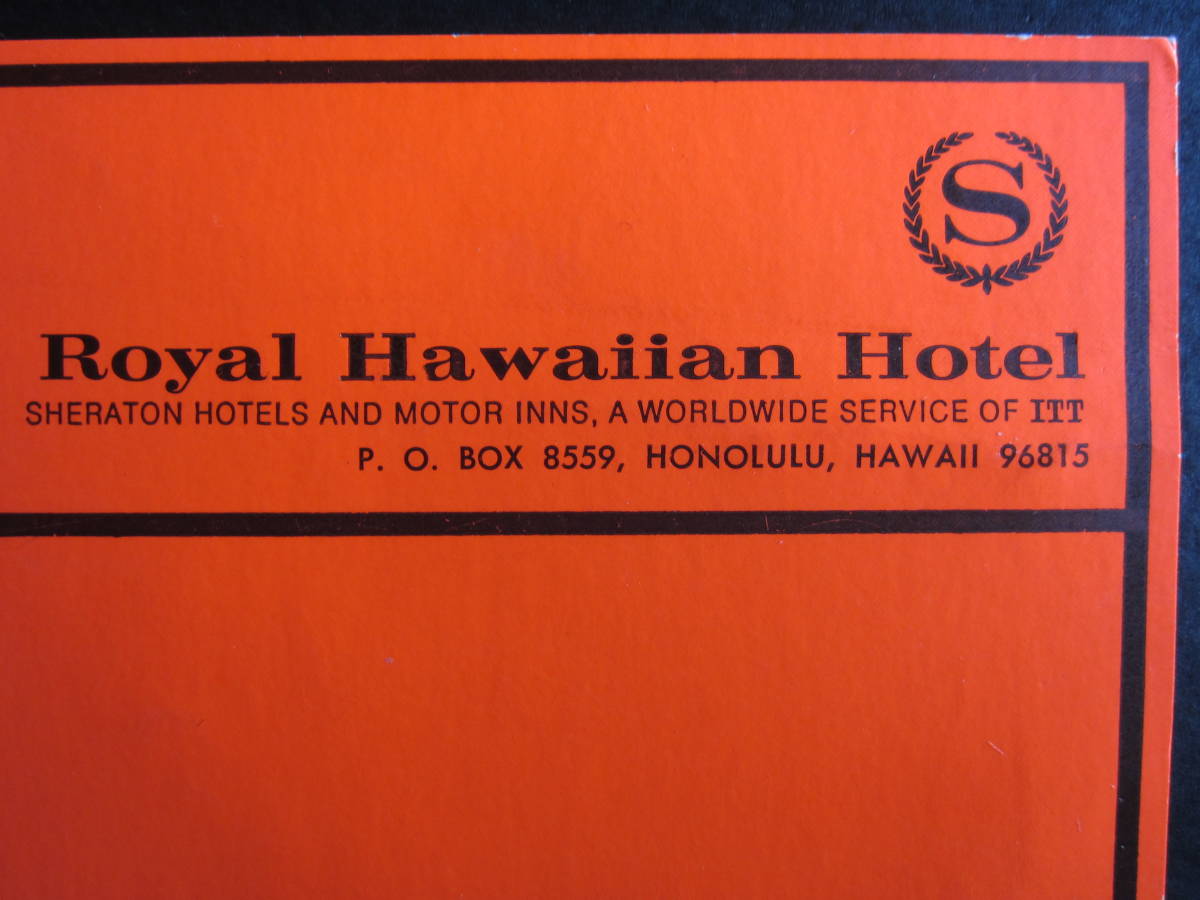  hotel luggage tag # Royal Hawaiian #Royal Hawaiian Hotel#ITT sierra ton 