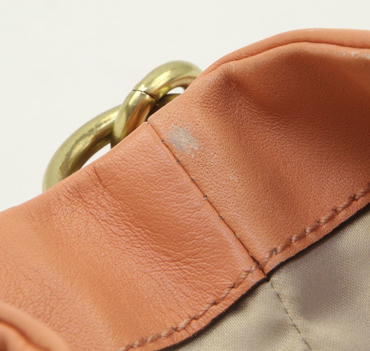 COACH Chris tin leather tote bag orange series *14758*