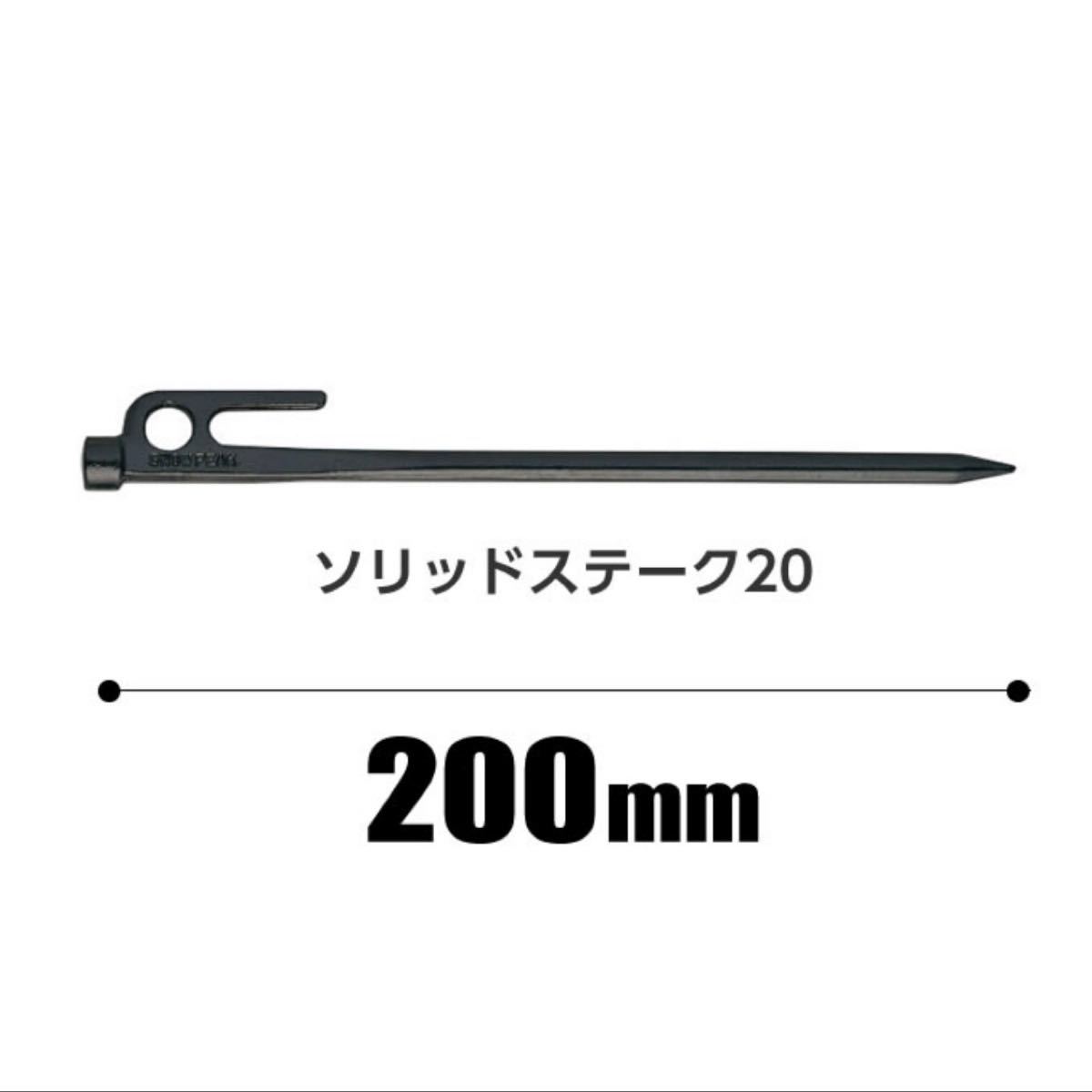 スノーピーク ペグ 20cm 6本セット ソリッドステーク20 R-102