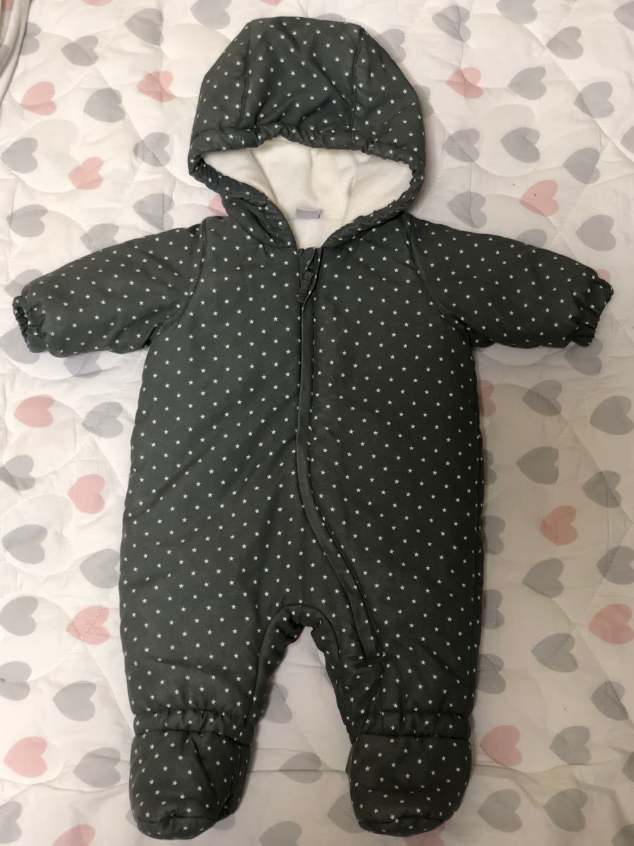 プチバトー 星柄カバーオール　ジャンプスーツPETIT BATEAU 防寒対策