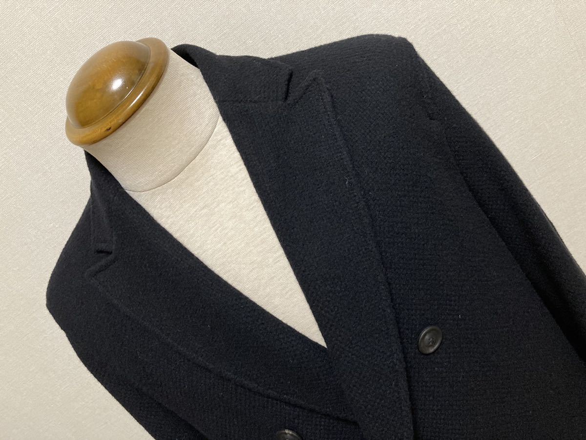 逆輸入 新品 Tジャケット/トネッロ(伊) チェスターコート ダブル 秋冬 オンオフ両用 黒 XL 定価7.7万円を Lサイズ 逆輸入 新品 Tジャケット/トネッロ(伊) チェスターコート ダブル 秋冬 オンオフ両用 黒 XL 定価7.7万円を Lサイズ