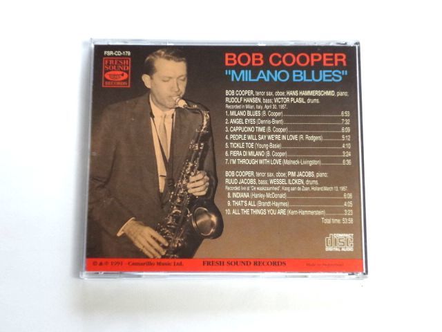 輸入盤 CD【FSRCD179】Bob Cooper ボブ・クーパー / Milano Blues / 送料310円～_画像2