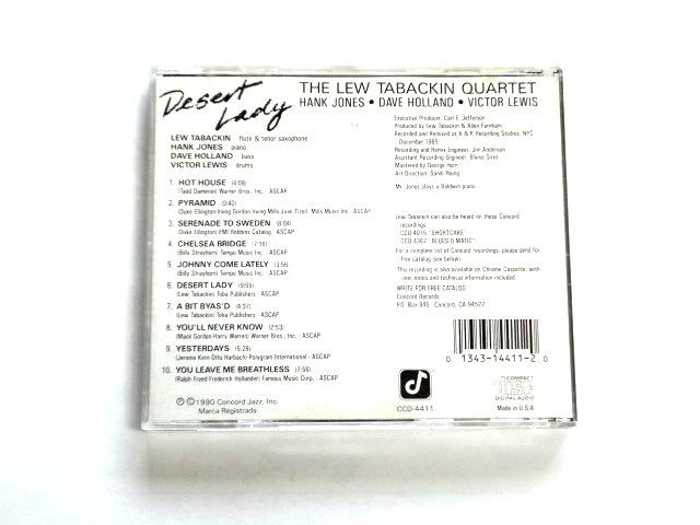 国内盤 CD【KICJ7012】The Lew Tabackin Quartet ルー・タバキン / デザート・レディー Desert Lady / 送料310円～_画像3