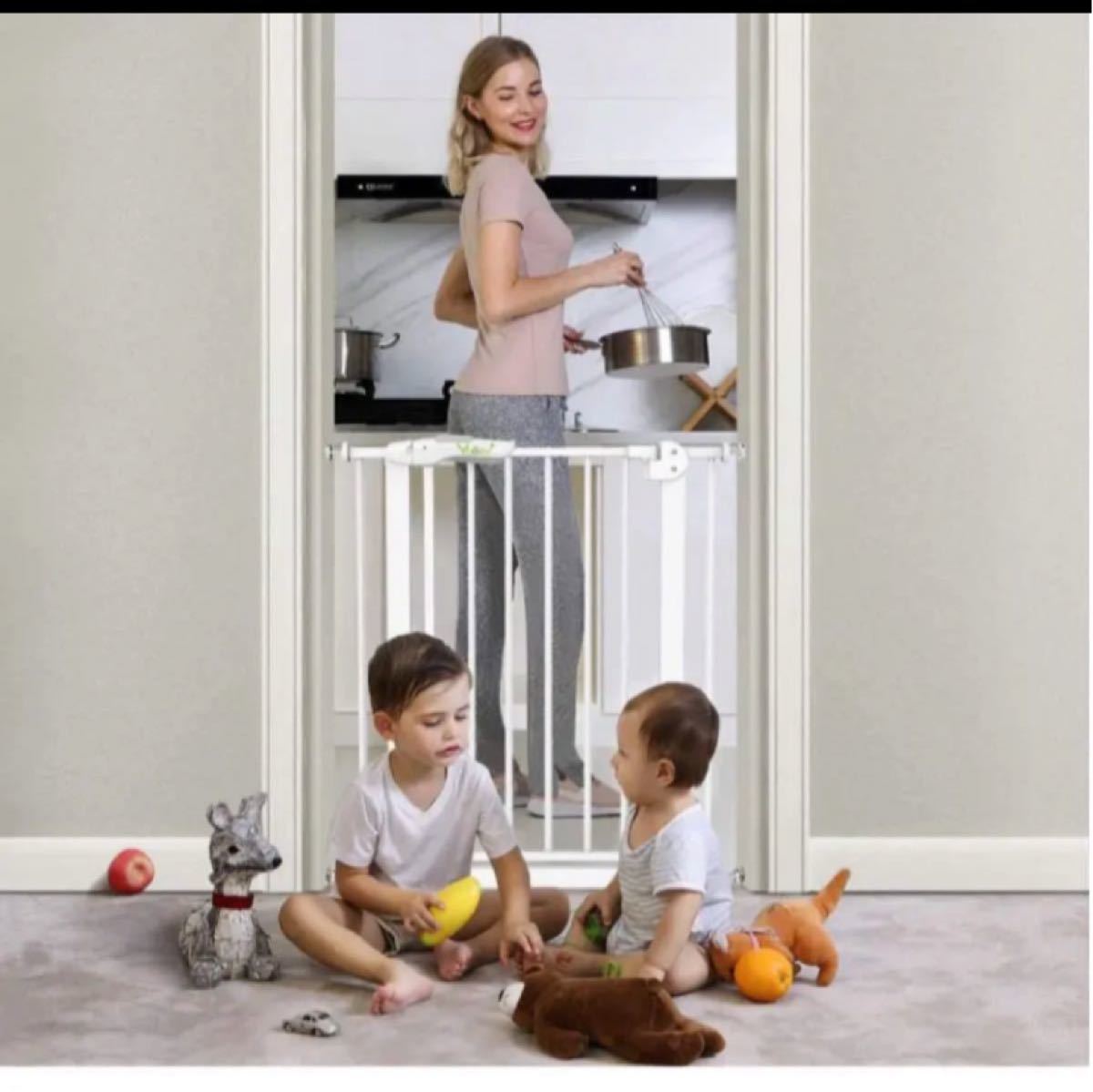 BabySafe ペットゲート 子供安全ゲート 鉄製ゲート 寝室/キッチン/階段