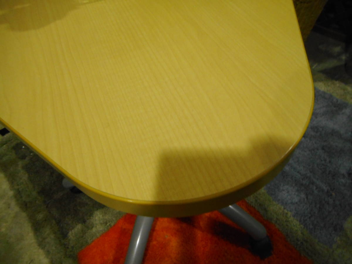  deformation with casters . desk wood grain tabletop side desk one person for desk 5ps.@ pair secondhand goods 