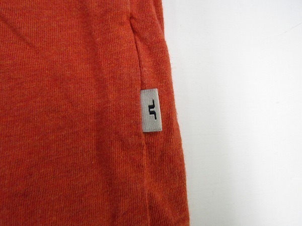 D0320:J.LINDEBERG( J Lindberg ) хлопок одноцветный футболка / orange /L:35