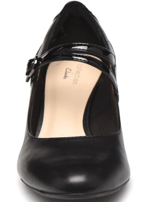 Clarks メリージェーン ヒール ブラック パンプス オフィス 送料無料 Clarks 27cm メリージェーン パンプス レザー 革