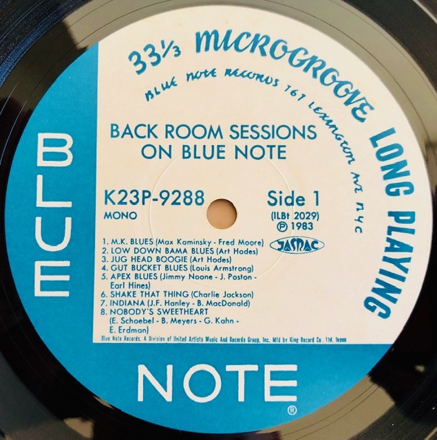 LP■JAZZ/ブルーノート/ART HODES 他/BACK ROOM SESSIONS ON BLUE NOTE/BLUE NOTE K23P-9288(ILBt 2029)/国内盤 83年 MONO録音 黒帯付 美盤_画像4